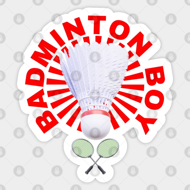 Badminton Boy - Badminton Player Sticker by Millusti